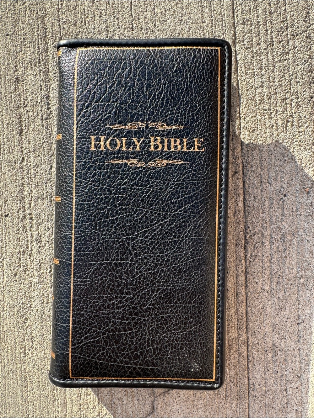 Black Holy Bible Zip-Around Long Wallet